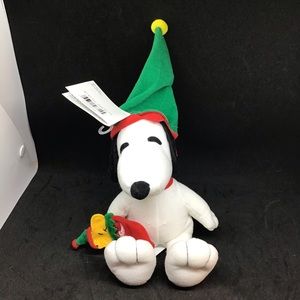 Vintage Snoopy Charles Schultz Whitman chocolate stuffed Christmas ornament